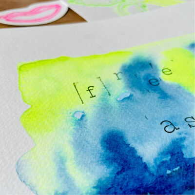 Neon-Aquarelldotcard – Bild 2