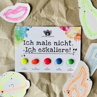Neon-Aquarelldotcard